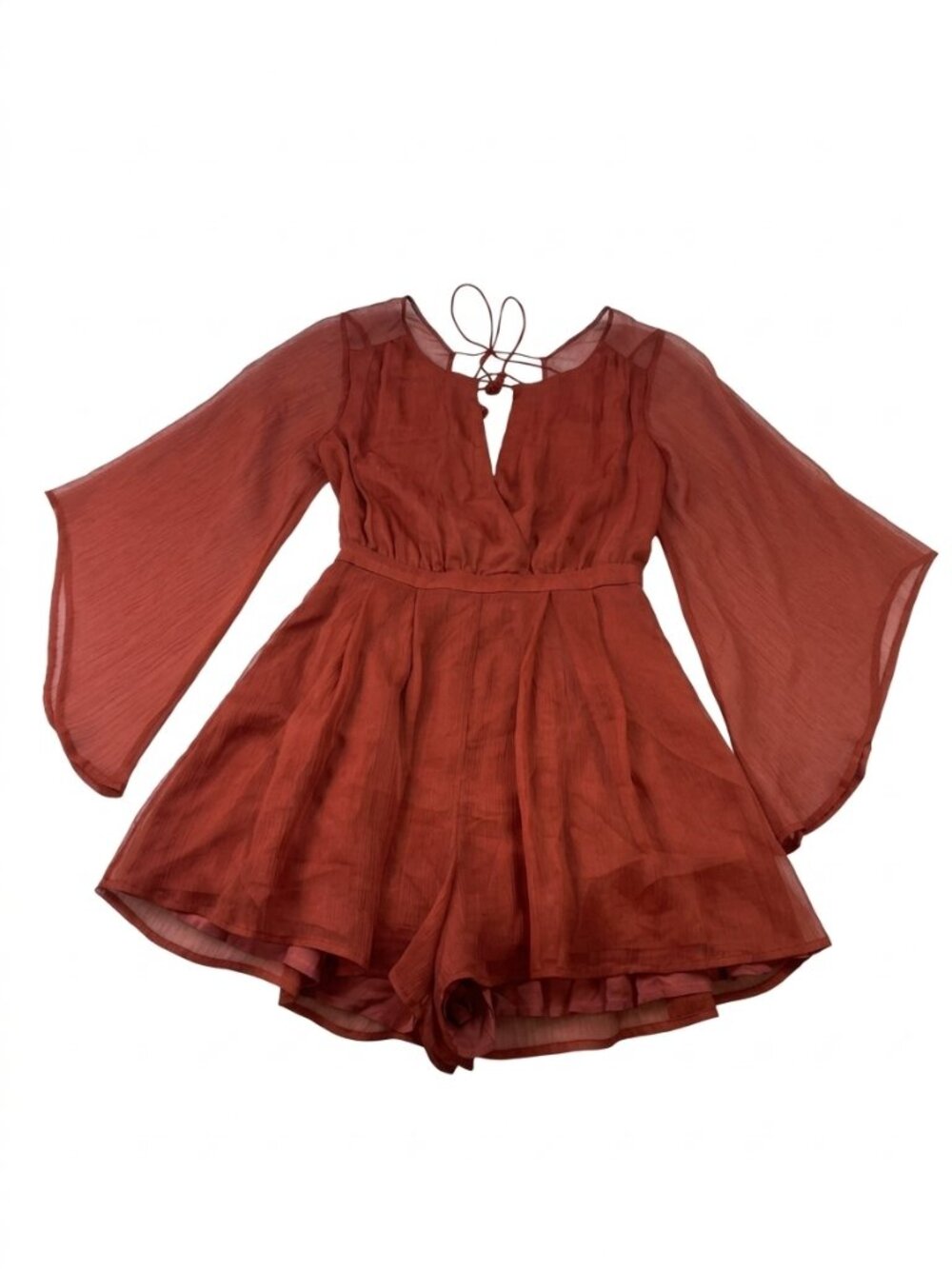 The Jetset Diaries Rust Orange Ara Romper N255-16